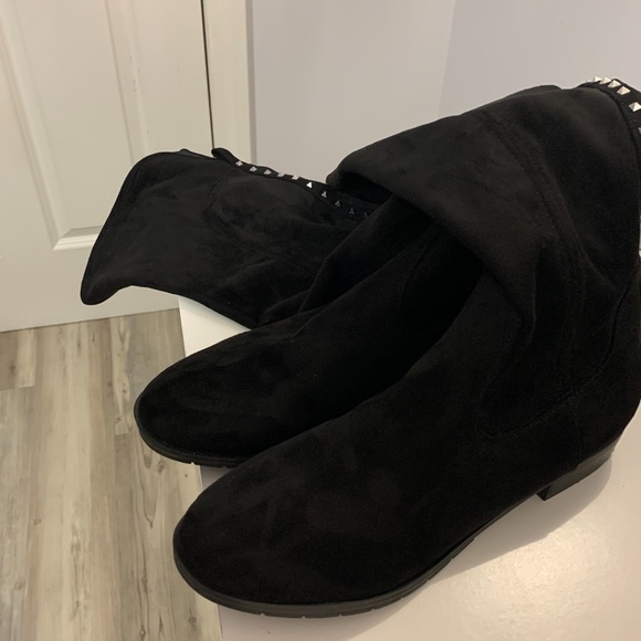NWOT Marc Fisher Black Suede Knee High Boots - Picture 10 of 12